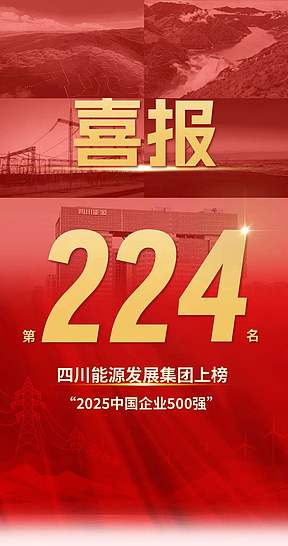 最新！四川能源发展集团荣膺2025中国企业500强第224位