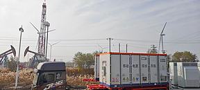 和顺电气中石油渤海钻探第一钻井公司五厂西36-10-7H井场移动储能供电项目正式投运