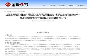 国家能源集团，甘肃首个绿氢项目制氢系统招标