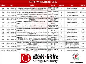 超28GWh！10月储能招标分析，电网侧与独立储能成主力（ 附具体项目）