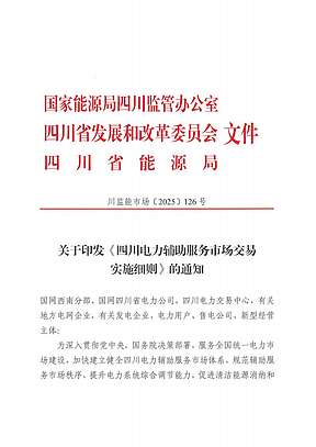 四川电力辅助服务市场交易实施细则：独立储能/虚拟电厂报价不进行分档