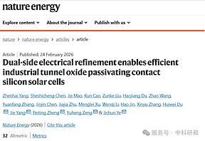 26.66%！中科研和双面电学优化助力TOPCon太阳电池刷新效率纪录