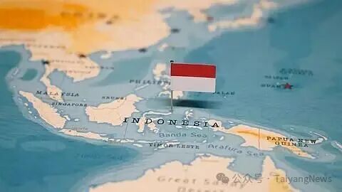 Indonesia flag and map
