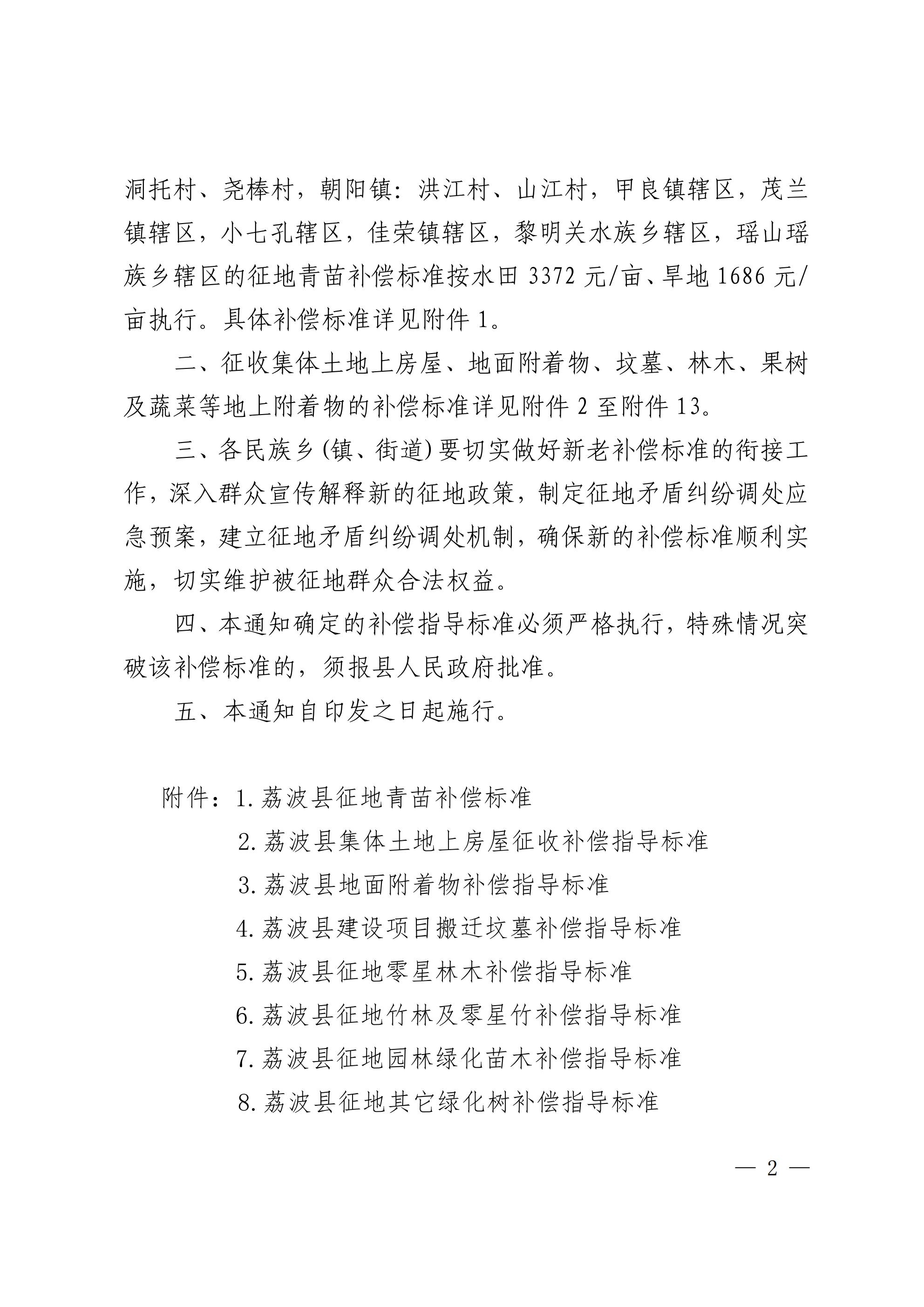 附件2：荔府办〔2020〕157号 荔波县人民政府办公室关于印发荔波县征地青苗补偿及地上附着物补偿标准的通知_02.jpg