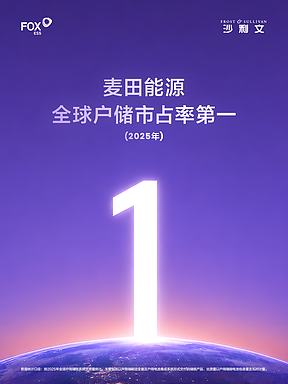 沙利文权威认证｜麦田能源2025年全球市占率位居第一