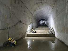 甘肃省天水市黄龙抽水蓄能电站下水库渣场排洪隧洞衬砌施工圆满完成