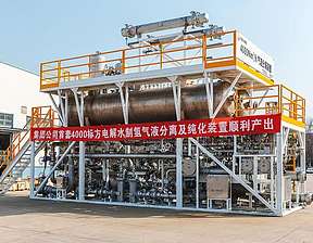 中石油首套4000标方绿氢制取核心装置启动组装