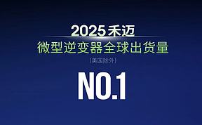 微逆筑基，光储拓界｜禾迈微型逆变器出货量持续领跑全球